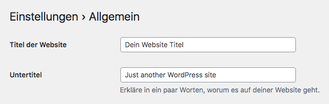 So änderst du den Titel deiner WordPress-Website